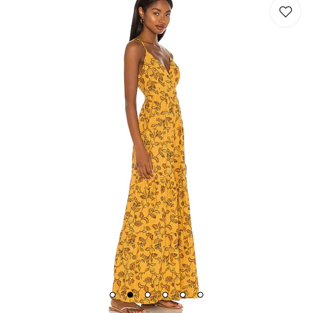 House of Harlow 1960 Sofia Richie Toleda Maxi Dress in In Yellow Vine Floral - M